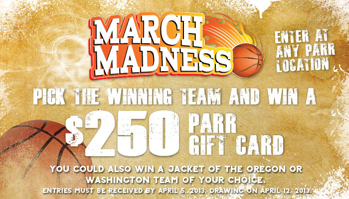 March Madness Contest - Parr Lumber