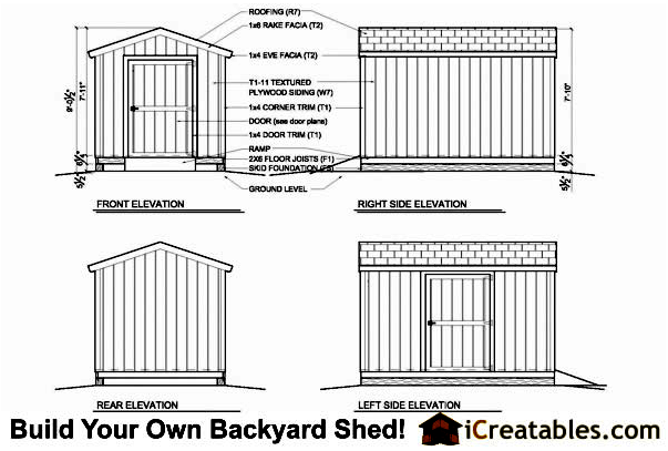 8x12 Backyard Gable Kit - Parr Lumber