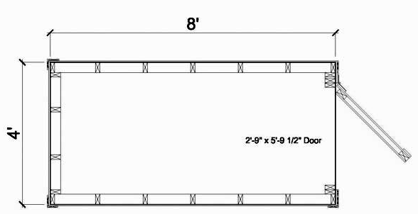 4x8 Lean To Shed Kit - Door on End - Parr Lumber