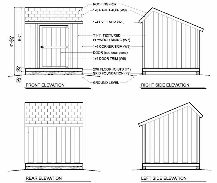 8x8 Salt Box Shed - Parr Lumber